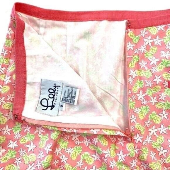 Lilly Pulitzer Coral Starfish and Pineapple Print Skirt‎ | Size 2 - Picture 3 of 3